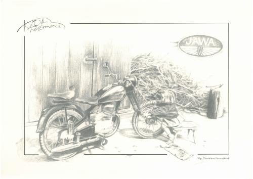 Historická motorka Jawa